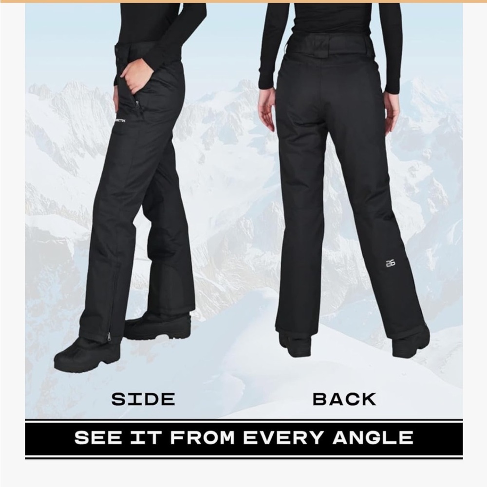 NWT Arctix Women's Insulated Snow Pants Black Large - Picture 2 of 11